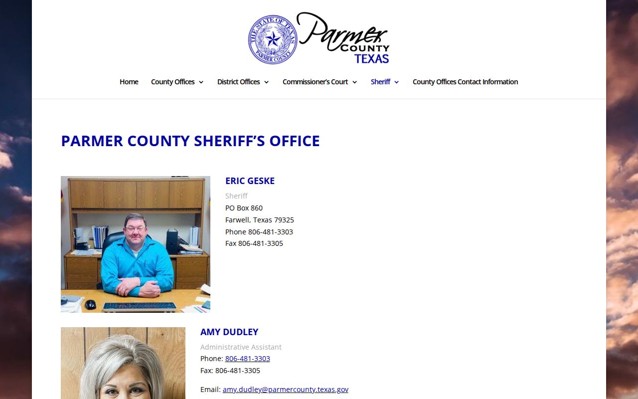 Parmer County Sheriff's Office booking and records source
